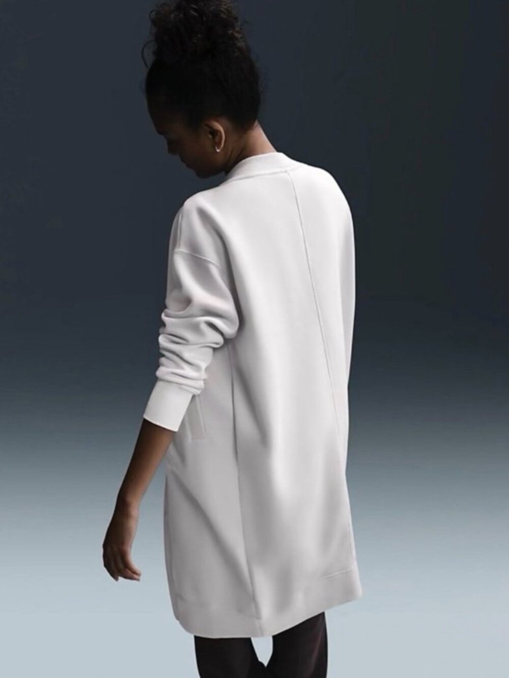 NEW Nike Sportswear Phoenix Fleece Oversized Long Cardigan FV8036-104 Size XS - Picture 6 of 7